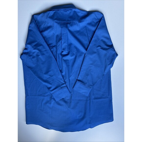 Men's Stafford Dress Shirt Broadcloth Blue Regular Fit Easy Care Sze XL - Picture 5 of 5